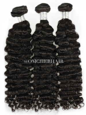Burmese Curly 100% Human Hair Extension Bundles Natural Black [HB03]