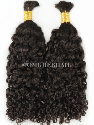 Exotic Burmese Curly Premium Bulk Hair Extension For Braiding [BH16]
