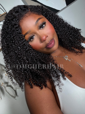 Seamless Hybrid Hairline Natural Curls 3D DOME CAP Fitted Glueless 9X6 Pre-Cut HD Lace Wig[DLW29]