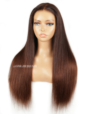 Brown Ombre Ready to Wear Glueless 3D DOME CAP 8X6 Pre-Cut HD Lace Wig [DLW10]