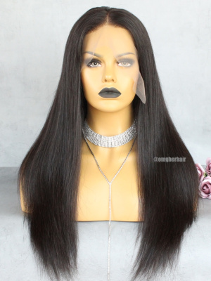 13x4 Lace Frontal Wig Silky Straight Pre-Plucked Hairline [IKW01]