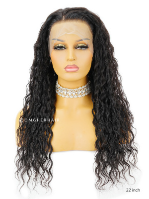 Loose Curly 6 Inch Deep Parting Lace Frontal Wig Indian Remy Human Hair [ILW68]