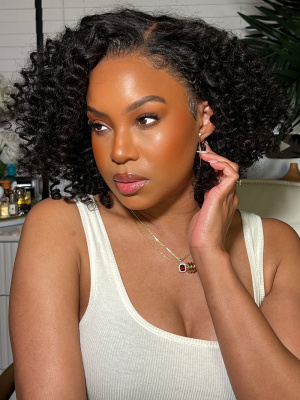 Wand Curls Glueless 6'' HD Bob Wig With Natural Edges Hairline [BOB19]