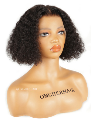 Water Wave Bob 3D DOME CAP Fitted Glueless 8X6 Pre-Cut HD Lace Wig[DLW08]
