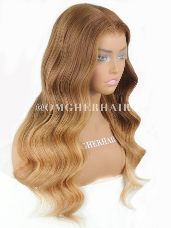 Golden Honey Blonde Ombre  Luxe Virgin Hair Wear & Go HD Lace Front Wig [Nina]