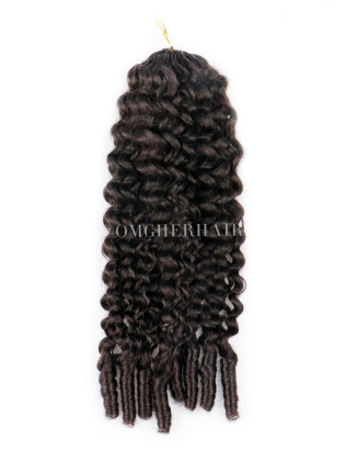 2 Packs 20in Burmese Curly With Finger Curls Pre-Separated Crochet Hair Extensions [CS328]