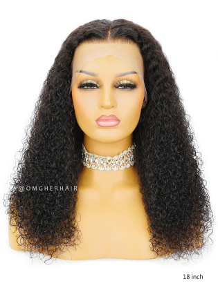 4.5'' Parting Lace Front Wigs Kinky Curl Brazilian Virgin Human Hair [BLW47]