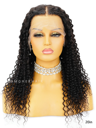 4.5in Parting Lace Front Wigs Water Curl Pre-Plucked Hairline Indian Remy Hair [ILW43]