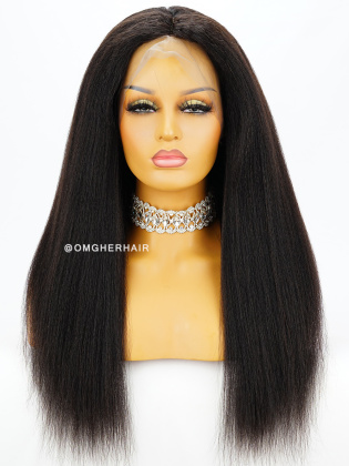 Special Offer- Kinky Straight 360 Lace Wig Pre-Plucked Hairline Indian Remy Human Hair[CBW30]
