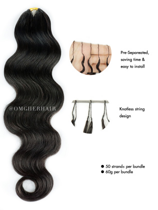 Body Wave Knotless Pre-Separated Crochet Premium Hair Extensions [BH23]