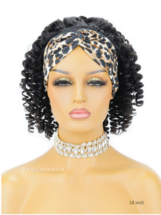 Bouncy Curly Headband Wig Indian Remy Human Hair[HBW12]