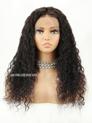 4.5in Parting Lace Front Wigs Brazil Curly Indian Remy Human Hair[CS01]