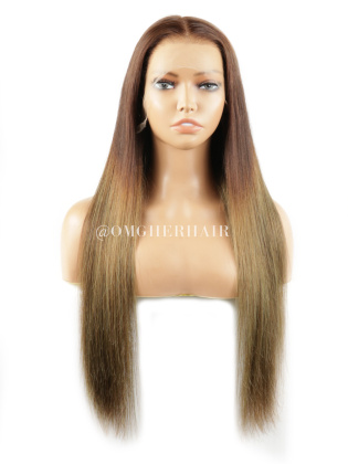 20" Blonde Ombre Silky Straight Fitted Glueless 6'' HD Wig [CS132]