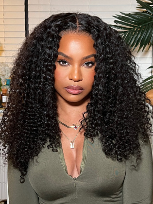 Bouncy Curl Fitted Glueless 6'' Curly HD Lace Frontal Wig [GLW06]
