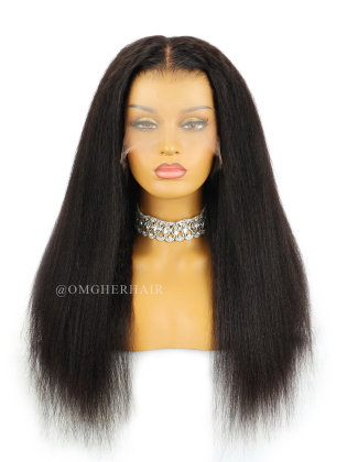 Italian Yaki 6'' Parting HD Lace Wig Clean Bleached Hairline Indian Hair [ILW64]