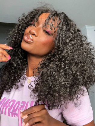Sassy Curly 3D DOME CAP Fitted Glueless 8X6 Pre-Cut HD Lace Wig [DLW02] 												