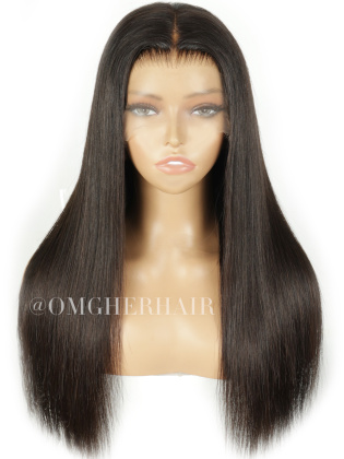 Silky Straight Luxe Virgin Human Hair 360 Fitted Glueless Drawstring HD Lace Wig [VHW05]
