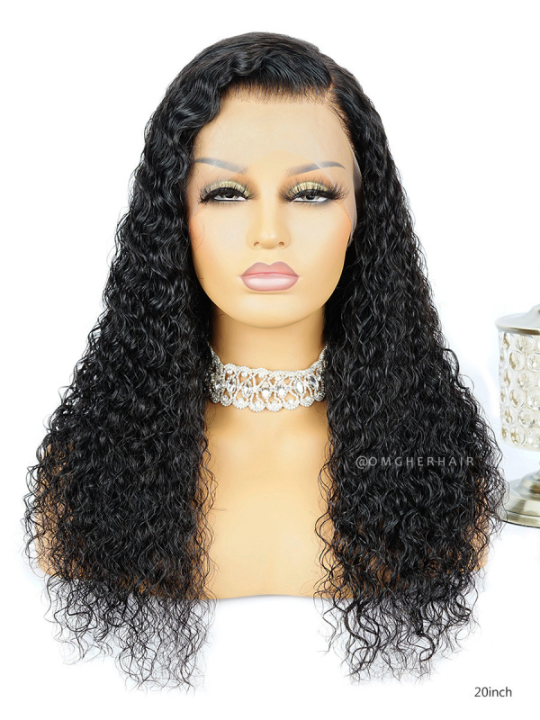Pre-Plucked Indian Remy Hair Sexy Natural Curly 360 Frontal Wig [CLW11]