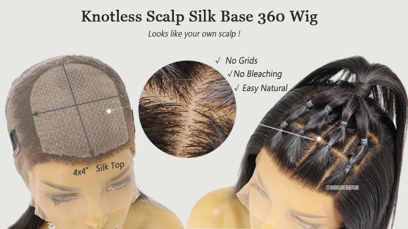 Knotless Scalp Silk Base 360 Lace Wig Italian Yaki Blowout Style